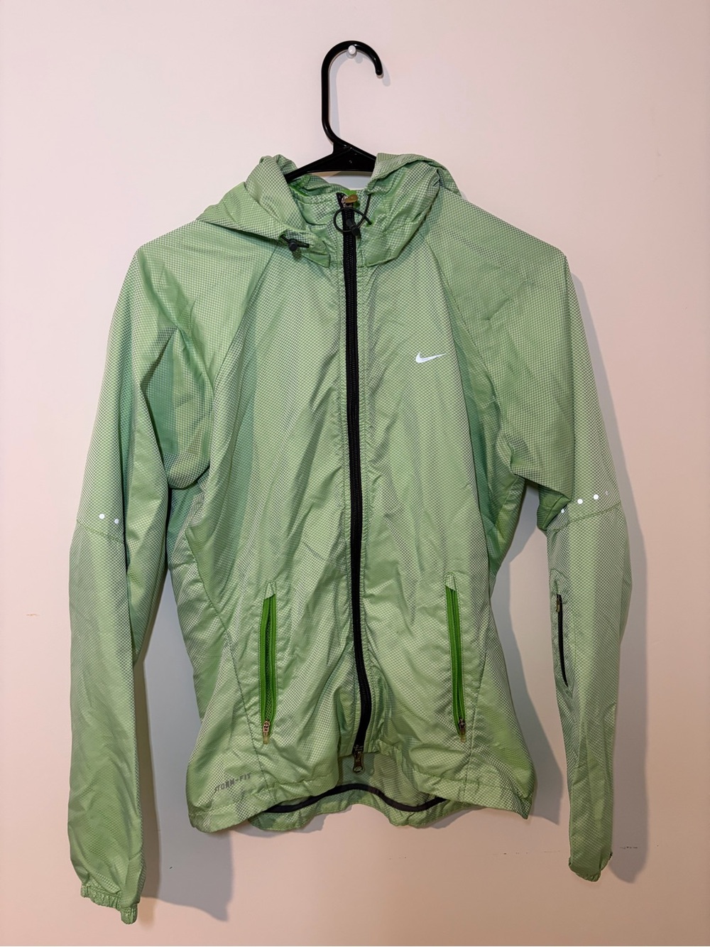 Nike Women's Mint Green Hooded Windbreaker Jacket